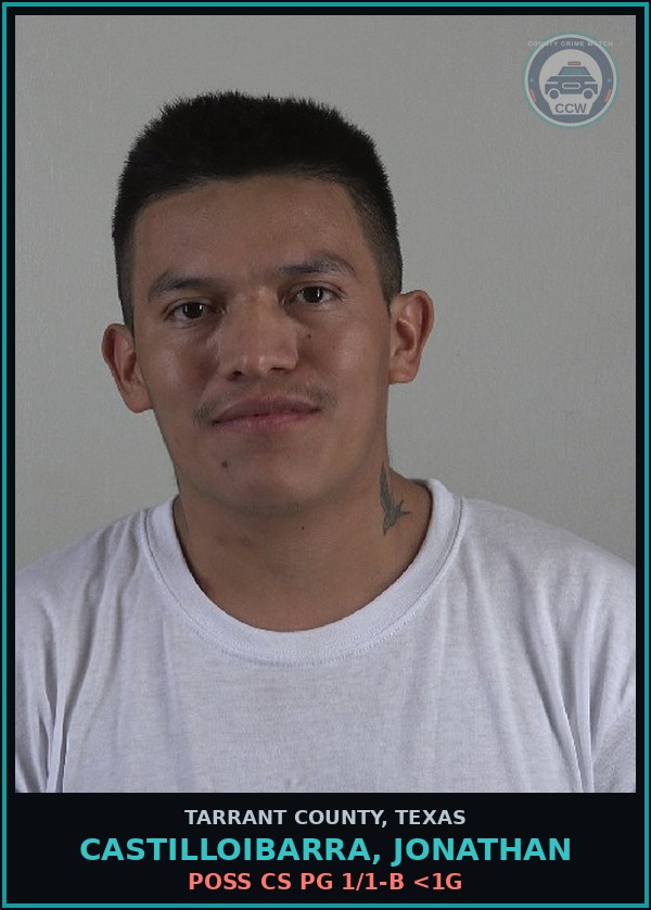 Booking mugshot of Castilloibarra, Jonathan in Tarrant County