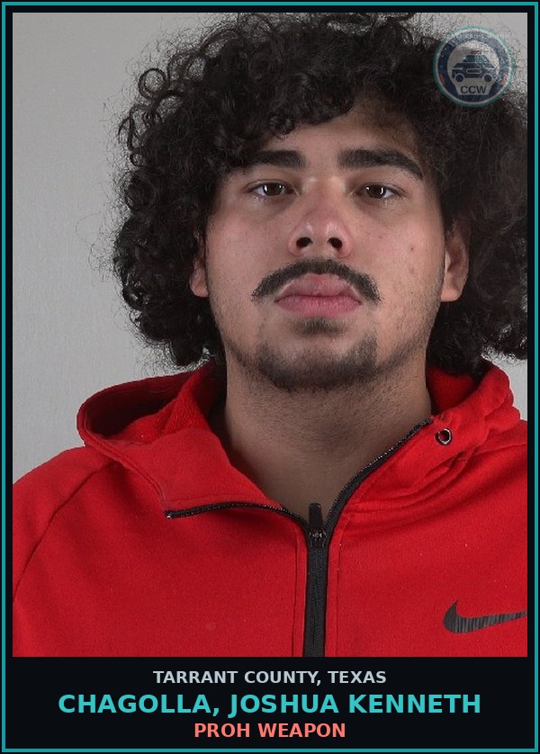Booking mugshot of Chagolla, Joshua Kenneth in Tarrant County