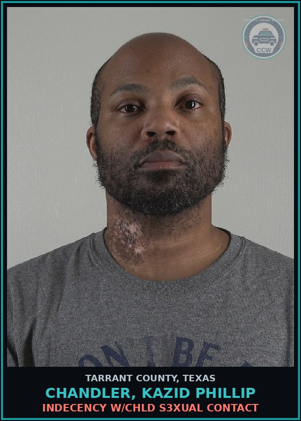 Booking mugshot of Chandler, Kazid Phillip in Tarrant County