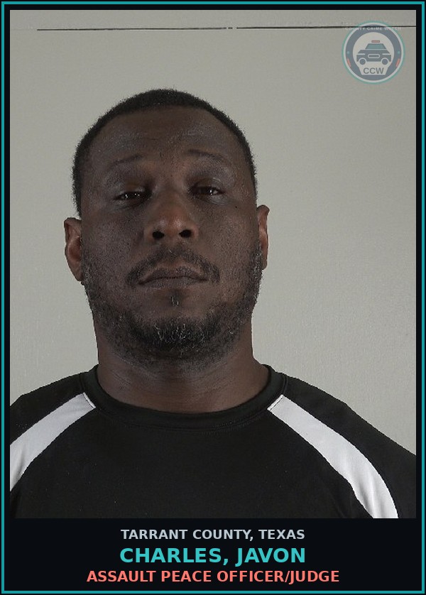 Booking mugshot of Charles, Javon in Tarrant County