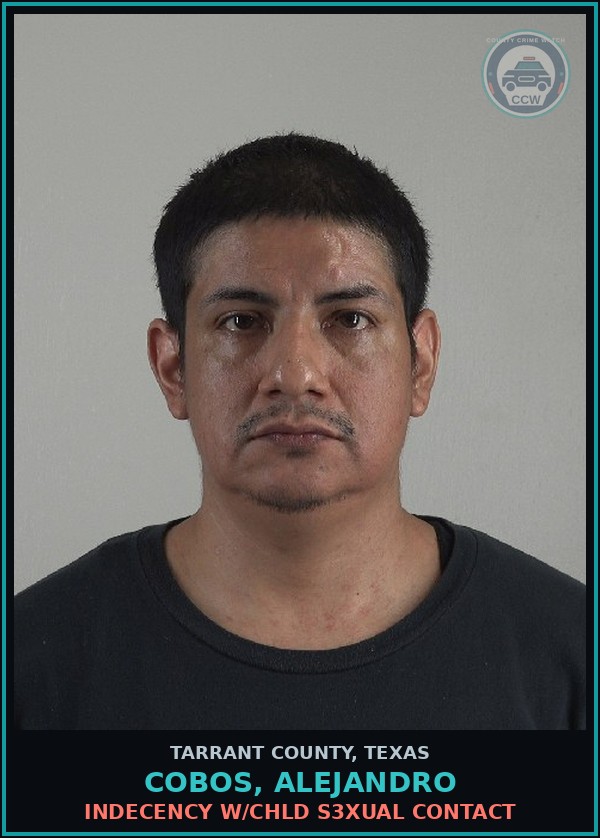 Booking mugshot of Cobos, Alejandro in Tarrant County