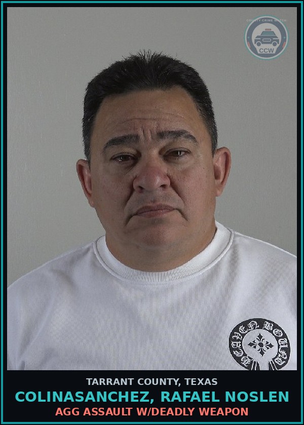 Booking mugshot of Colinasanchez, Rafael Noslen in Tarrant County