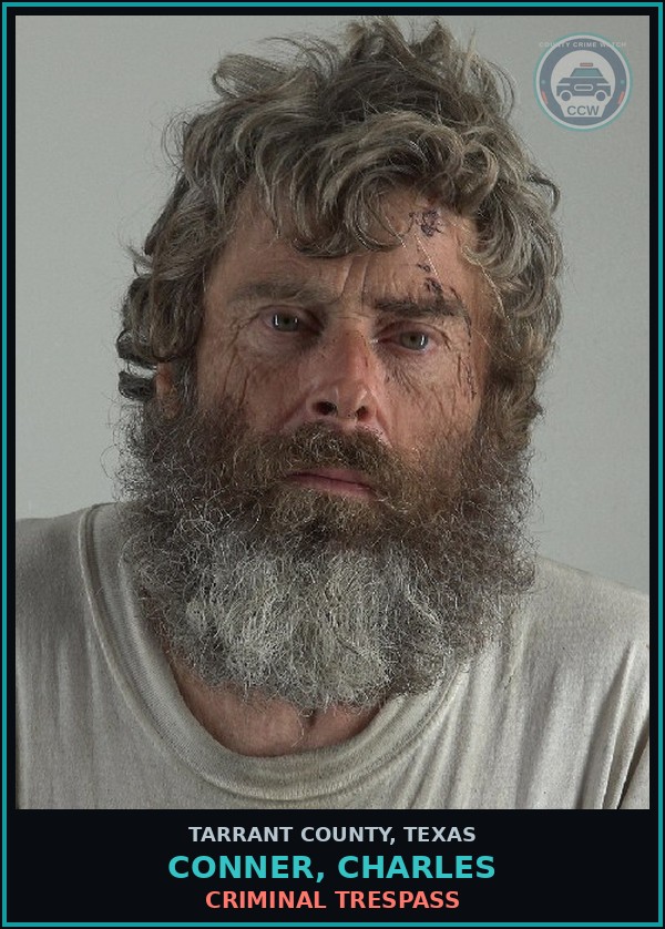 Booking mugshot of Conner, Charles in Tarrant County