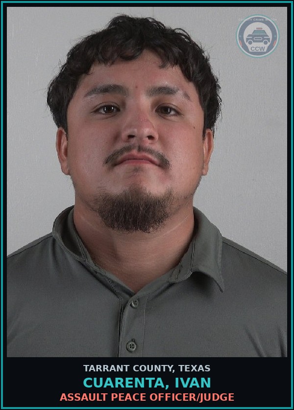 Booking mugshot of Cuarenta, Ivan in Tarrant County