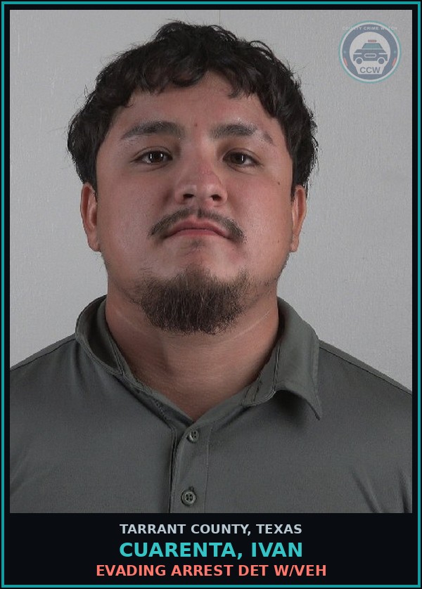 Booking mugshot of Cuarenta, Ivan in Tarrant County