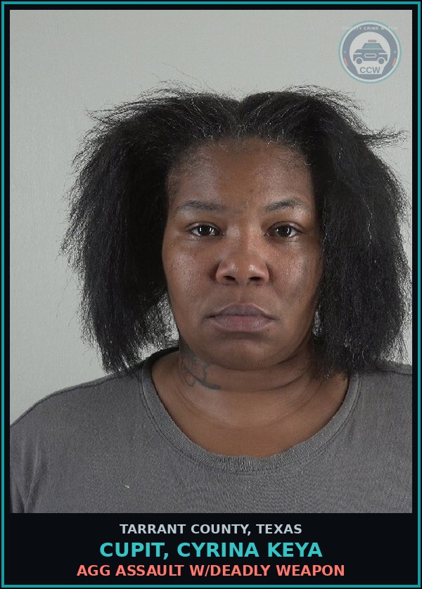 Booking mugshot of Cupit, Cyrina Keya in Tarrant County