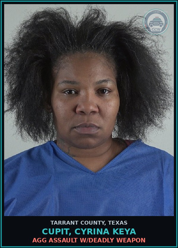 Booking mugshot of Cupit, Cyrina Keya in Tarrant County