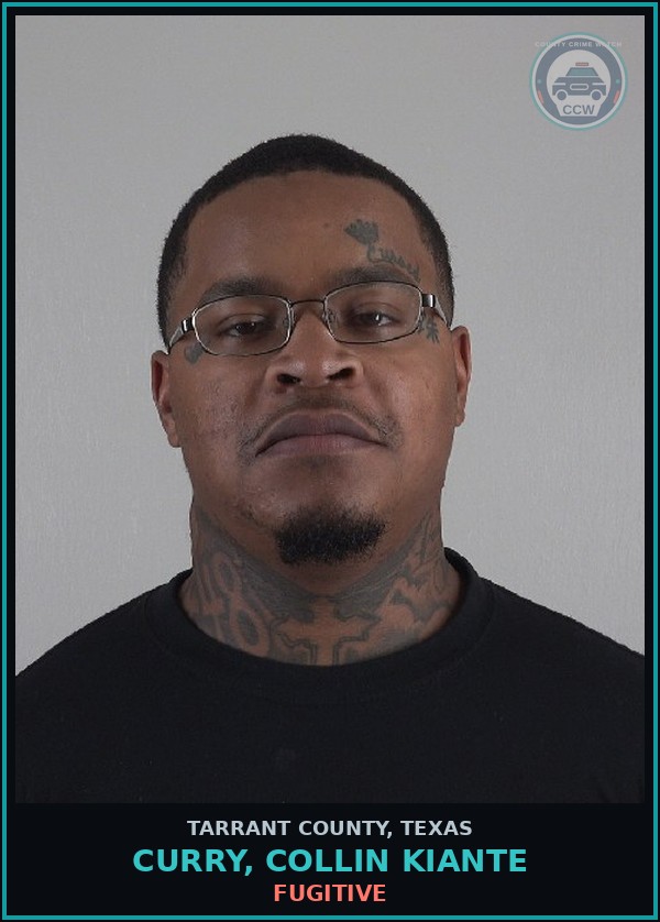Booking mugshot of Curry, Collin Kiante in Tarrant County