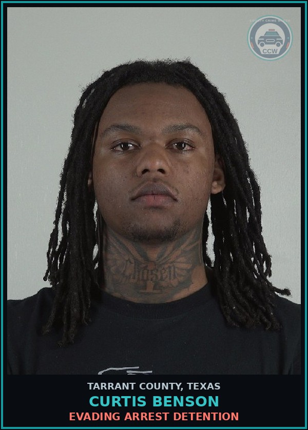 Booking mugshot of Curtis Benson in Tarrant County