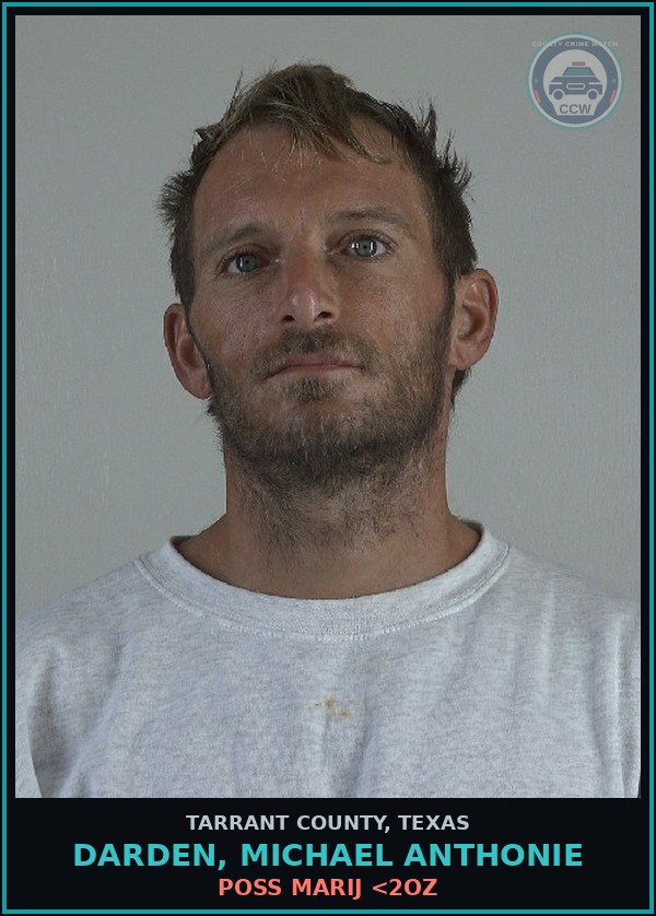Booking mugshot of Darden, Michael Anthonie in Tarrant County
