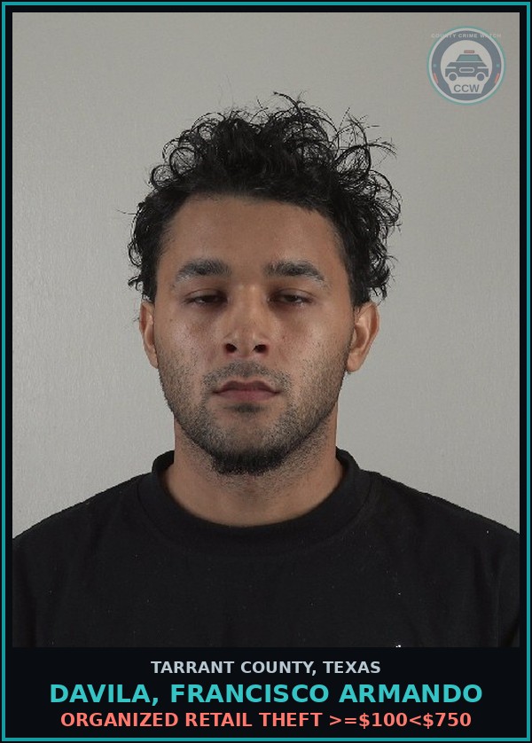 Booking mugshot of Davila, Francisco Armando in Tarrant County