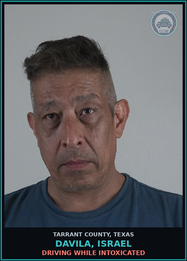 Booking mugshot of Davila, Israel in Tarrant County