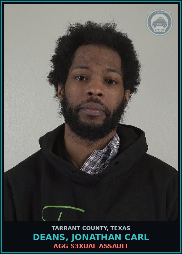 Booking mugshot of Deans, Jonathan Carl in Tarrant County