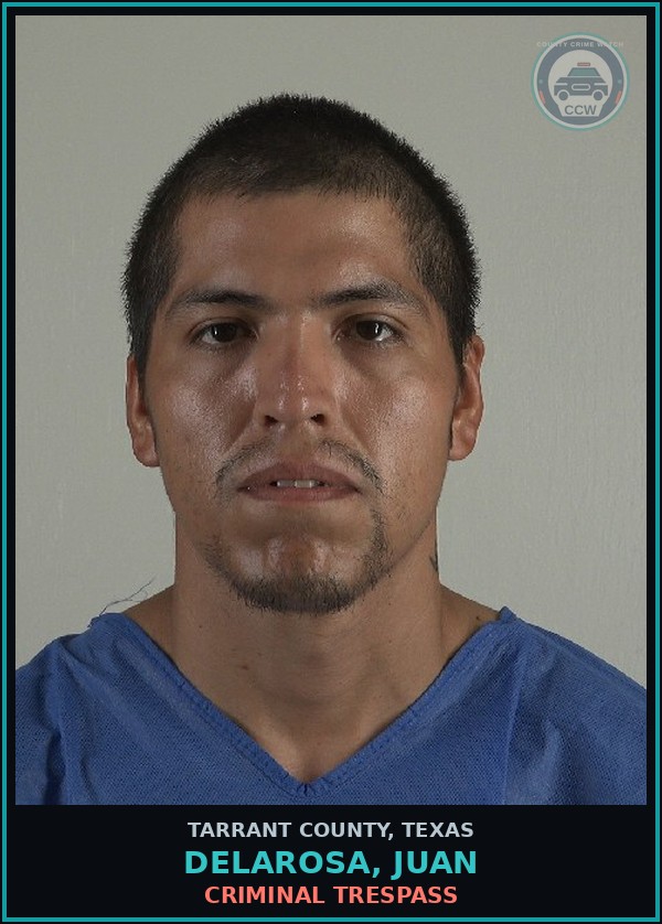 Booking mugshot of Delarosa, Juan in Tarrant County