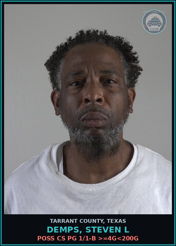 Booking mugshot of Demps, Steven L in Tarrant County