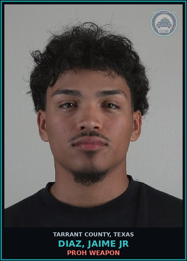 Booking mugshot of Diaz, Jaime Jr in Tarrant County
