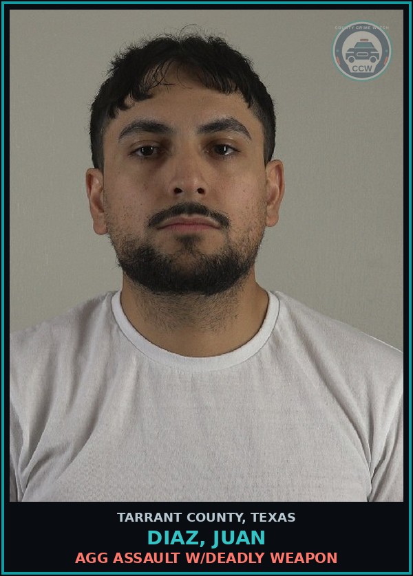 Booking mugshot of Diaz, Juan in Tarrant County