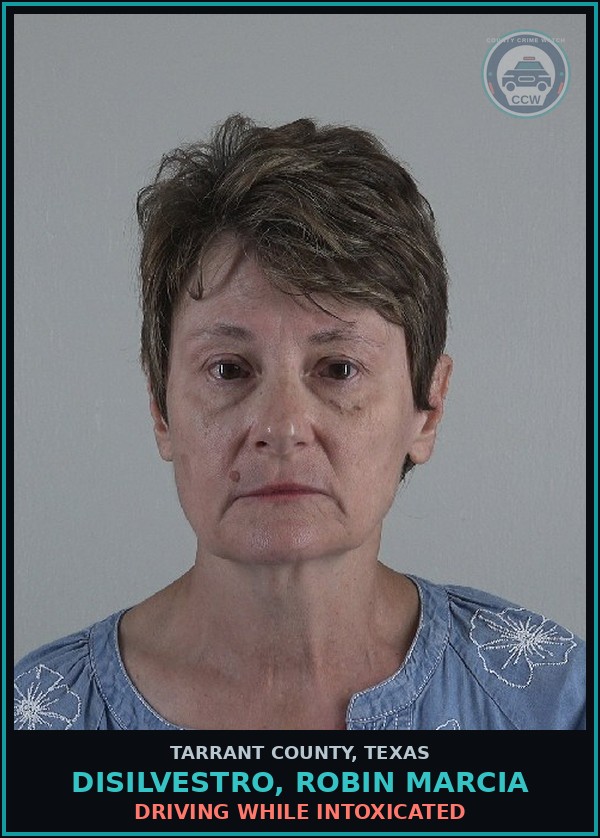 Booking mugshot of Disilvestro, Robin Marcia in Tarrant County