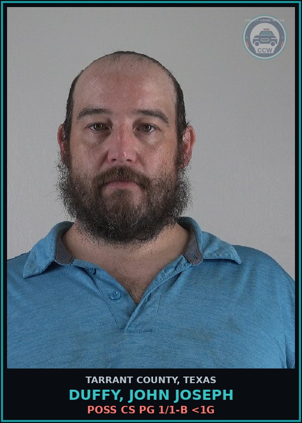 Booking mugshot of Duffy, John Joseph in Tarrant County