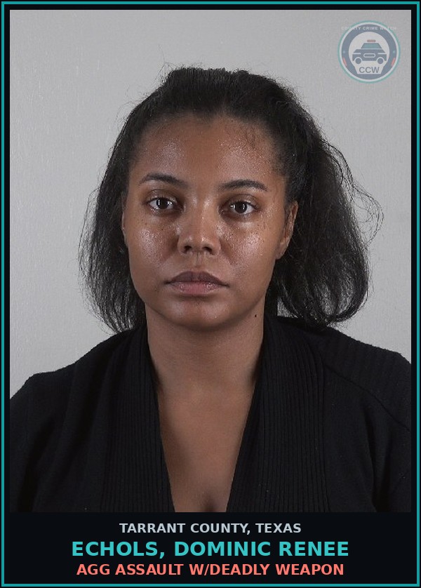 Booking mugshot of Echols, Dominic Renee in Tarrant County