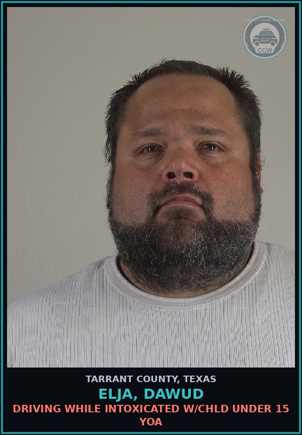 Booking mugshot of Elja, Dawud in Tarrant County