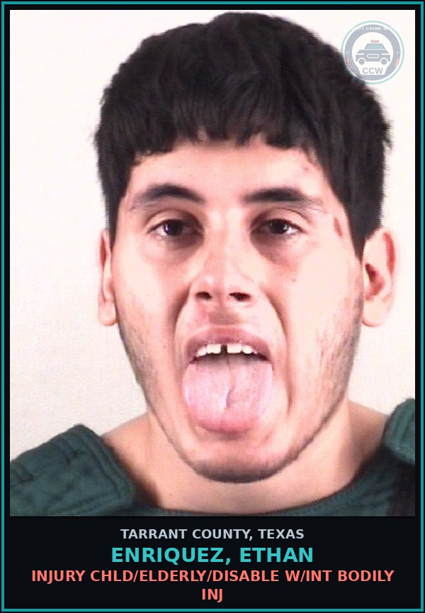 Booking mugshot of Enriquez, Ethan in Tarrant County
