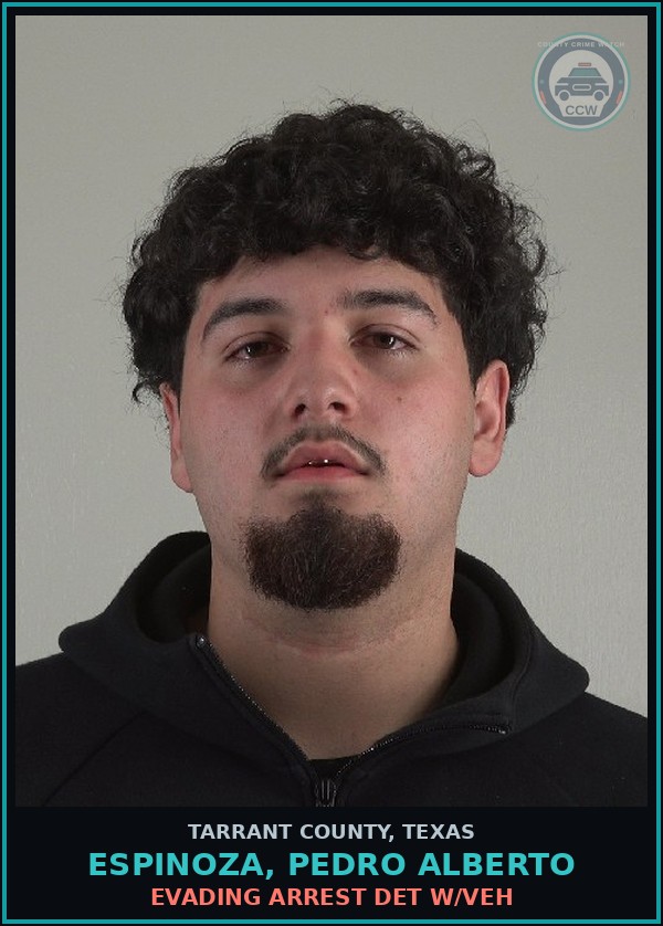 Booking mugshot of Espinoza, Pedro Alberto in Tarrant County
