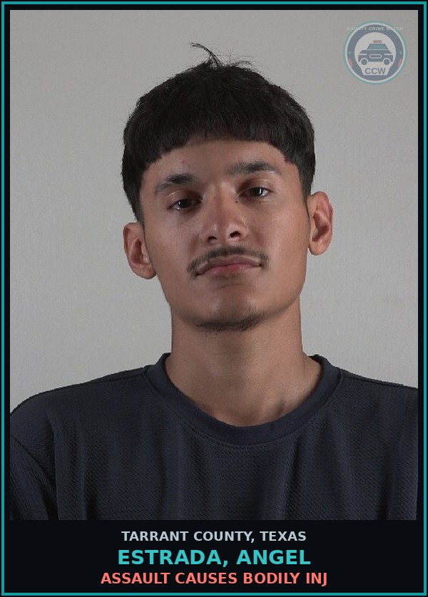 Booking mugshot of Estrada, Angel in Tarrant County