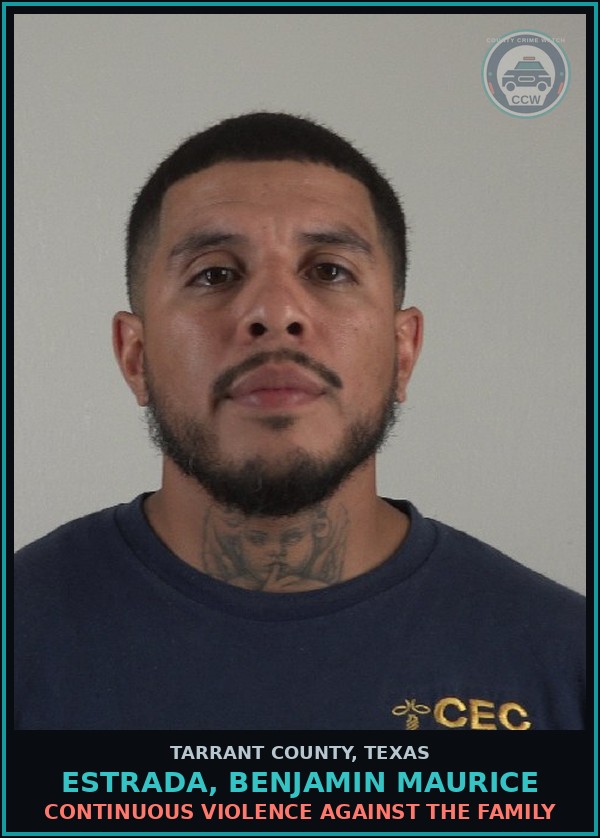 Booking mugshot of Estrada, Benjamin Maurice in Tarrant County