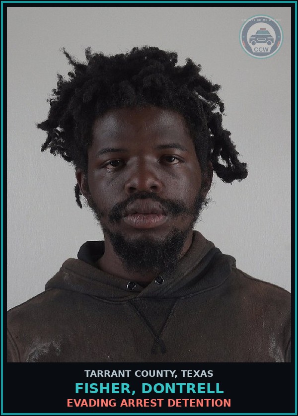 Booking mugshot of Fisher, Dontrell in Tarrant County