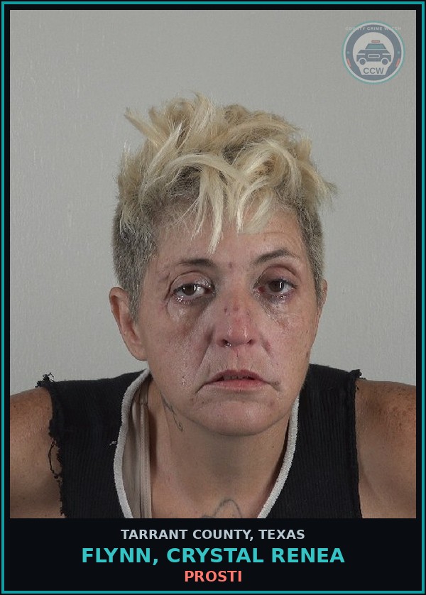Booking mugshot of Flynn, Crystal Renea in Tarrant County
