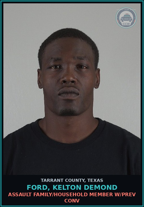 Booking mugshot of Ford, Kelton Demond in Tarrant County