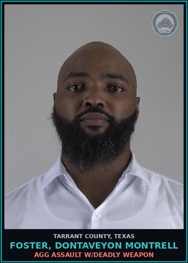 Booking mugshot of Foster, Dontaveyon Montrell in Tarrant County