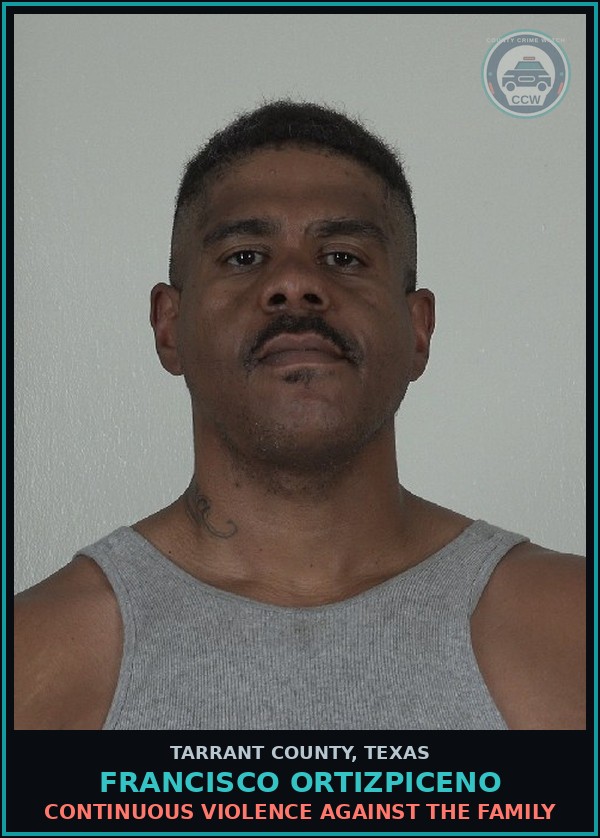 Booking mugshot of Francisco Ortizpiceno in Tarrant County