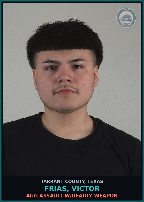 Booking mugshot of Frias, Victor in Tarrant County