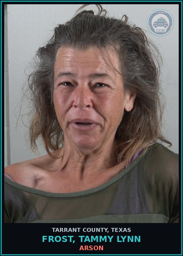 Booking mugshot of Frost, Tammy Lynn in Tarrant County