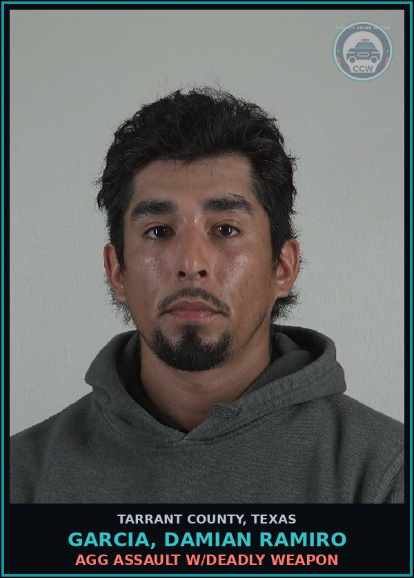 Booking mugshot of Garcia, Damian Ramiro in Tarrant County