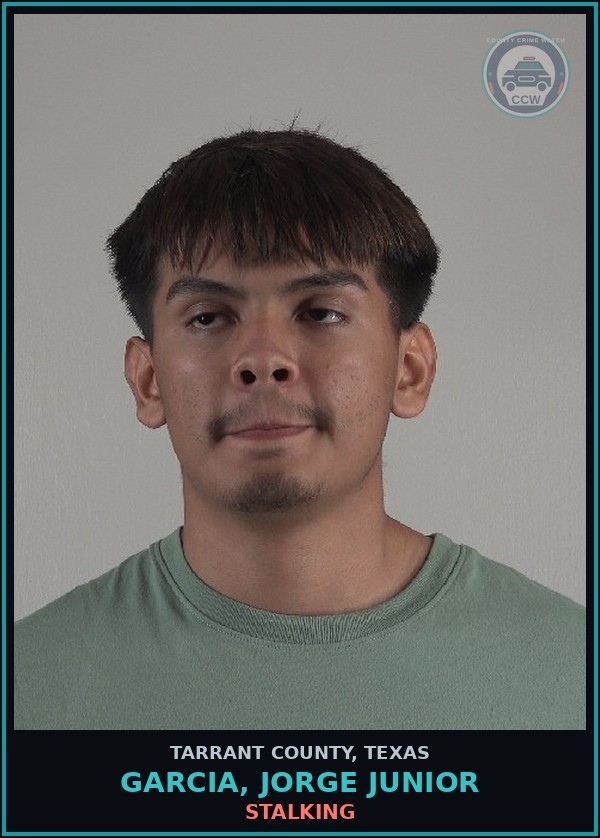 Booking mugshot of Garcia, Jorge Junior in Tarrant County