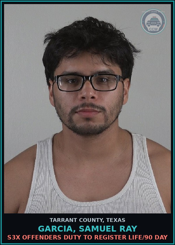 Booking mugshot of Garcia, Samuel Ray in Tarrant County