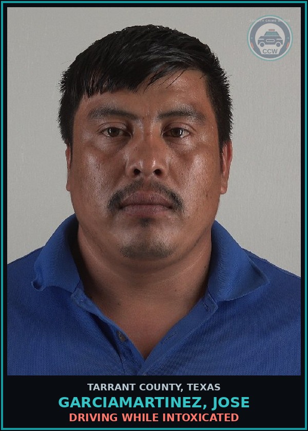 Booking mugshot of Garciamartinez, Jose in Tarrant County