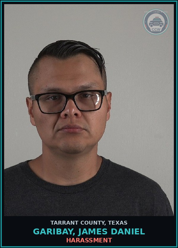 Booking mugshot of Garibay, James Daniel in Tarrant County
