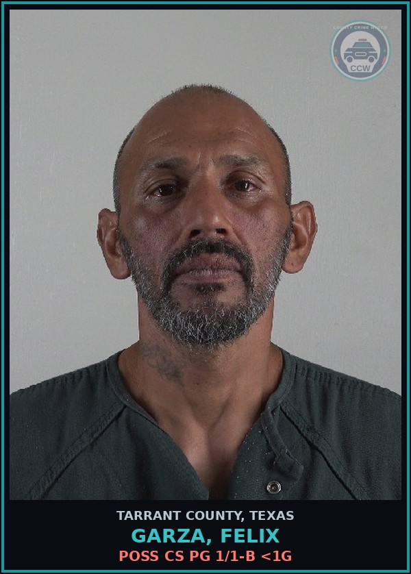 Booking mugshot of Garza, Felix in Tarrant County