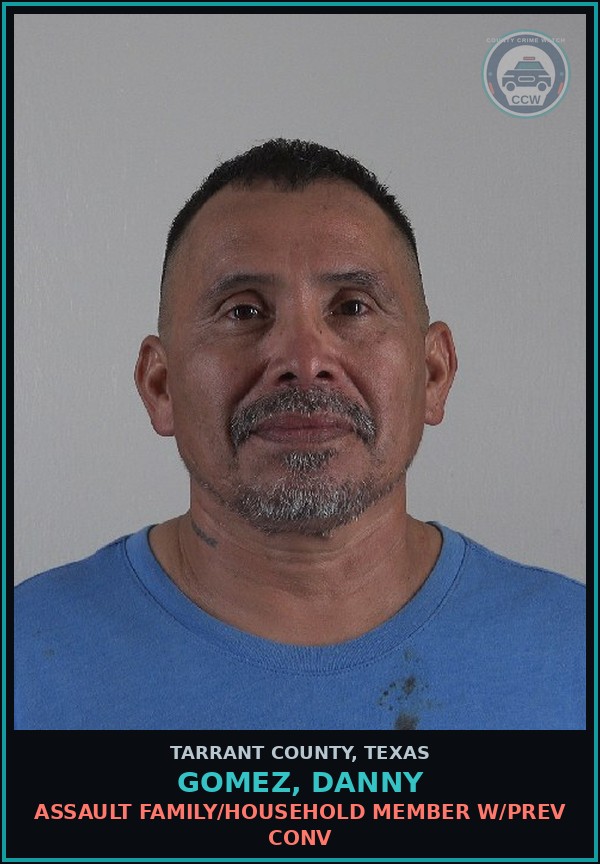 Booking mugshot of Gomez, Danny in Tarrant County