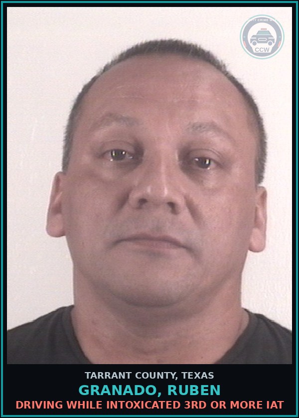 Booking mugshot of Granado, Ruben in Tarrant County