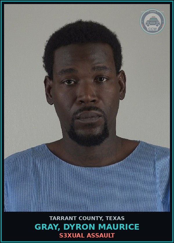 Booking mugshot of Gray, Dyron Maurice in Tarrant County