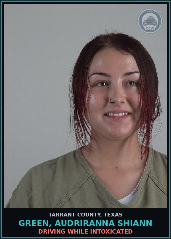 Booking mugshot of Green, Audriranna Shiann in Tarrant County