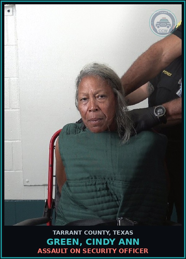 Booking mugshot of Green, Cindy Ann in Tarrant County
