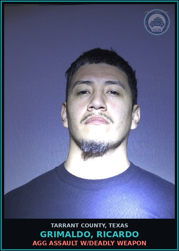 Booking mugshot of Grimaldo, Ricardo in Tarrant County