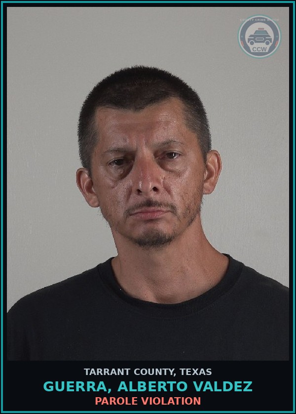 Booking mugshot of Guerra, Alberto Valdez in Tarrant County