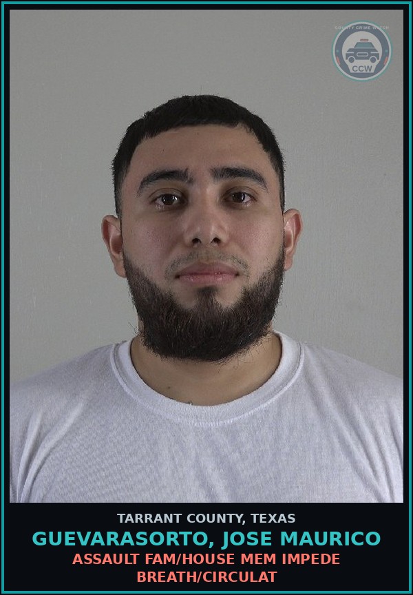 Booking mugshot of Guevarasorto, Jose Maurico in Tarrant County